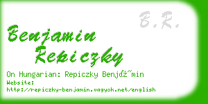 benjamin repiczky business card
